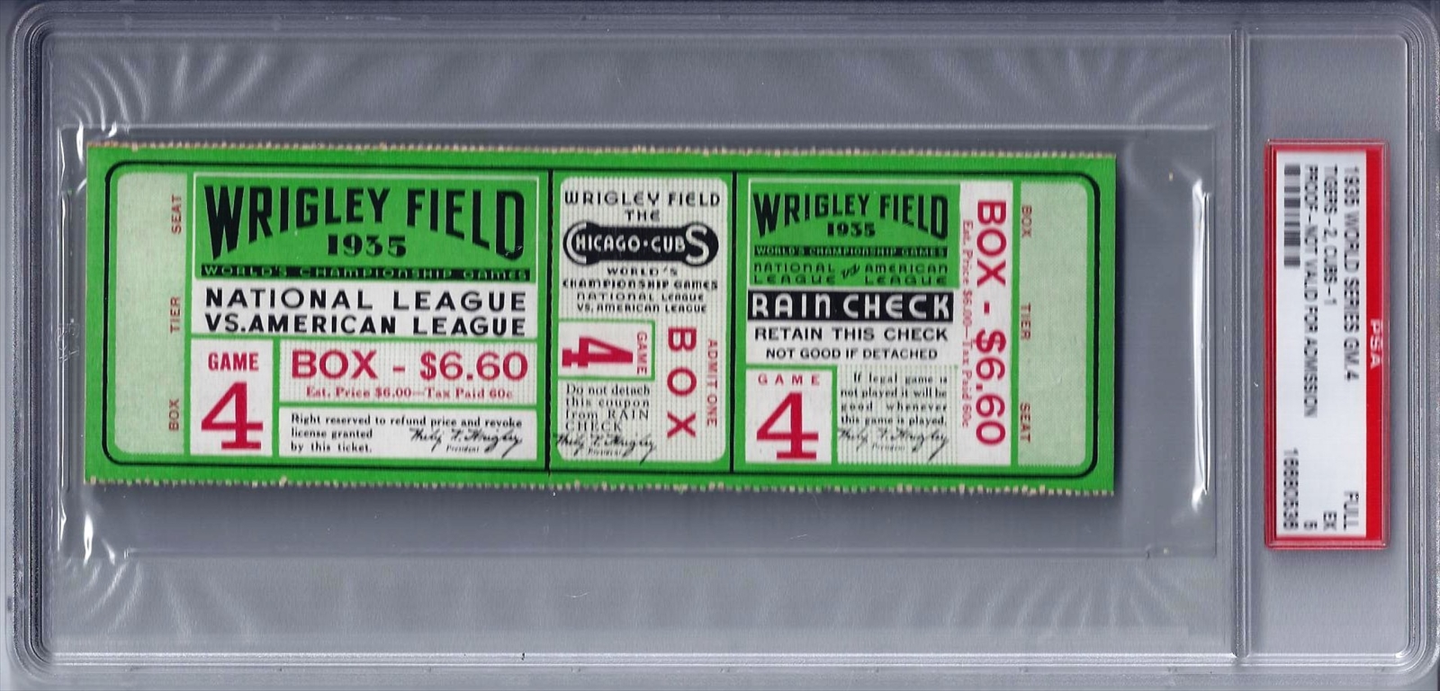 Lot Detail - 1958 WORLD SERIES GAME 4 YANKEES FULL PROOF TICKET - PSA  AUTHENTIC