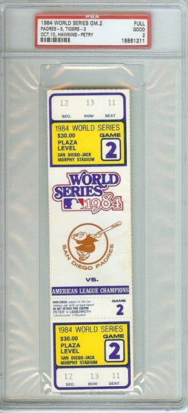 1984 World Series  PSA TicketFacts℠