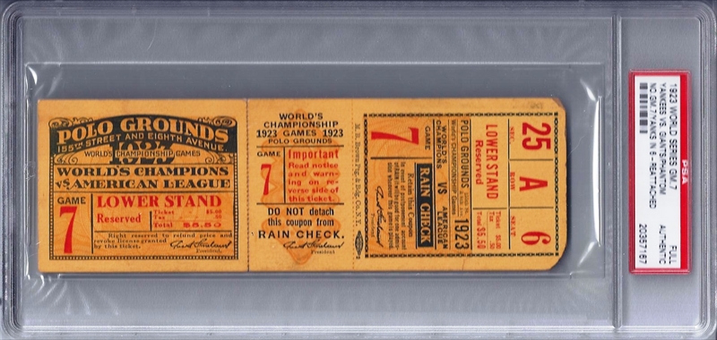 Lot Detail - 1958 WORLD SERIES GAME 4 YANKEES FULL PROOF TICKET - PSA  AUTHENTIC