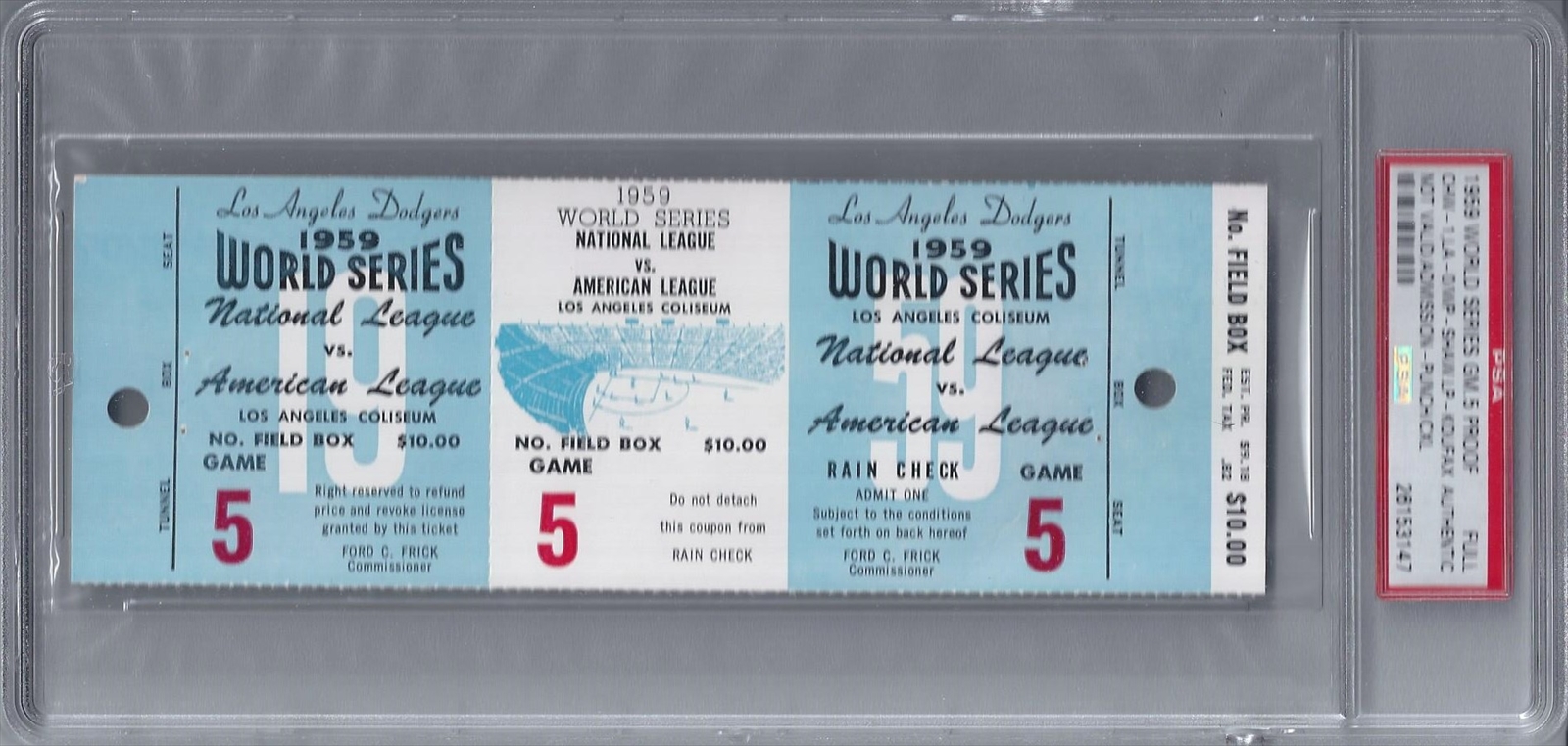 1959 World Series Los Angeles Dodgers Season Ticket Holder ONLY Paper  Weight at 's Sports Collectibles Store