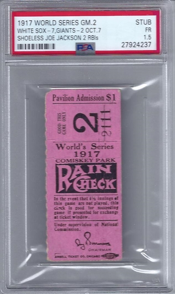 World Series Artifacts: The significance of a 1919 Ticket Stub