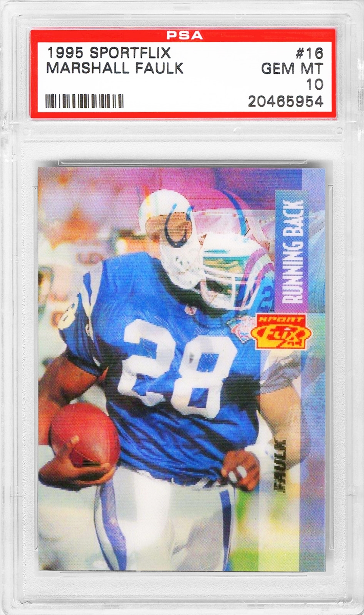 Marshall Faulk 1994 Topps Stadium Club Autograph Rookie Card #327 PSA/DNA  (Light Blue)