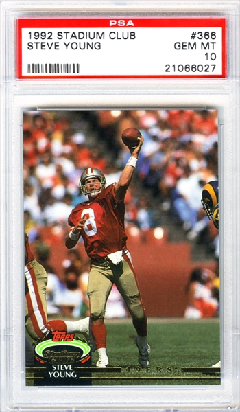 1995 Pinnacle QB Club STEVE YOUNG Tampa Bay Buccaneers Rookie