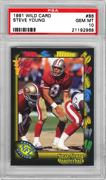 1995 Pinnacle QB Club STEVE YOUNG Tampa Bay Buccaneers Rookie Replay Card