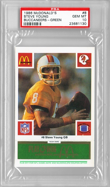 1995 Pinnacle QB Club STEVE YOUNG Tampa Bay Buccaneers Rookie Replay Card