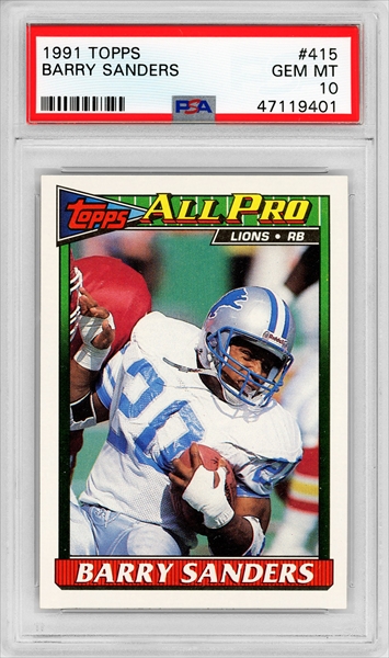 1994 Flair Hot Numbers Barry Sanders Detroit Lions #11