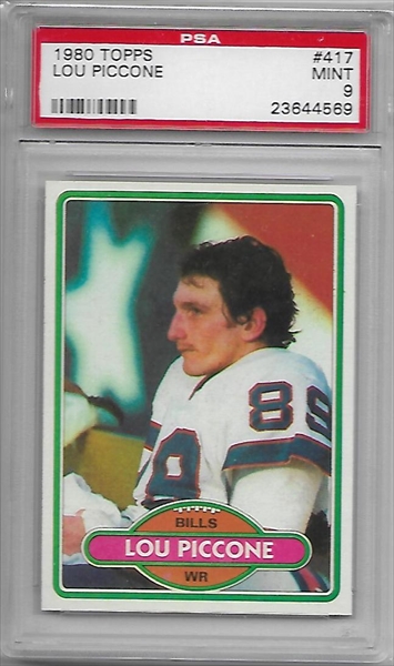 : 1980 Topps # 417 Lou Piccone Buffalo Bills (Football