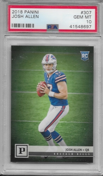 Josh Allen 2018 Leaf Special Release Rookie Exclusive Flag #FL04 RC (PSA  10)