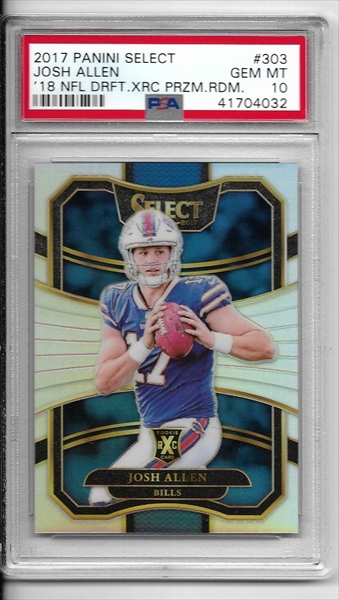 2018 Elite Draft Picks Collegiate Josh Allen Rc Black Jersey Psa 9  F3557956-142