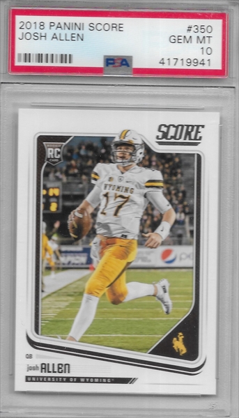 2018 PANINI ELITE DRAFT PICKS COLLEGIATE JOSH ALLEN #103 BLACK