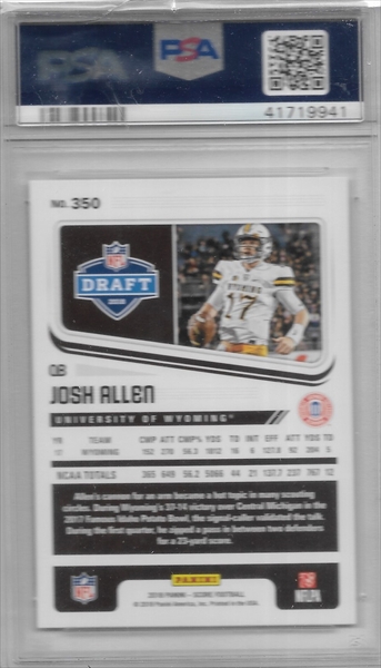 Josh Allen 2018 Panini Elite True Rookie Rc #103