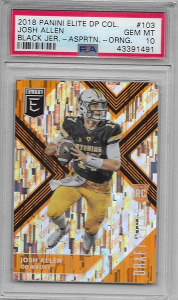 2018 PANINI ELITE DP COLLEGIATE JOSH ALLEN #103 WHITE JERSEY RC