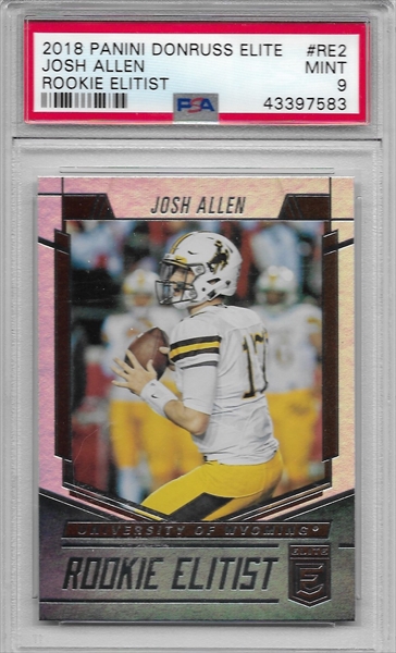 2018 Elite Draft Picks 103b Josh Allen White Jersey Rookie