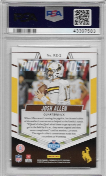 2018 Limited Josh Allen Draft Day Signatures Book / Nameplate. Ser. #36/55.  READ