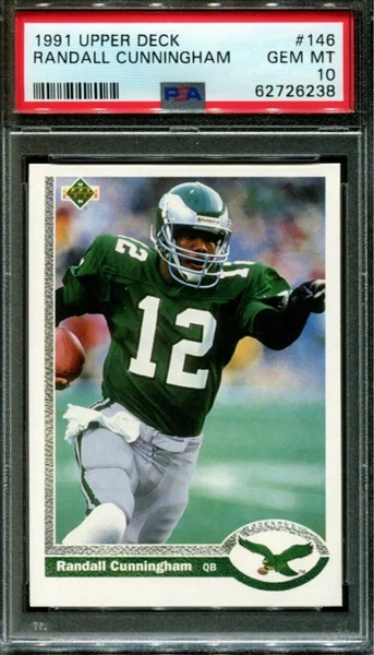 1994 Pinnacle RANDALL CUNNINGHAM Football Card 91 Philadelphia Eagles