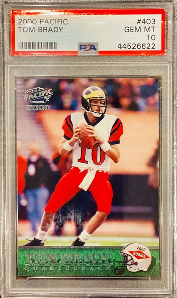 Tom Brady 2004 UD Diamond All-Star Dean's List Jersey #DLTB (PSA 8)