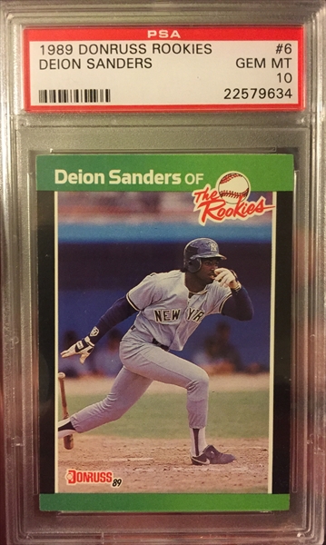 1997 TOPPS FLASHBACK # FB-9 - DEION SANDERS - CINCINNATI REDS/NEW YORK  YANKEES