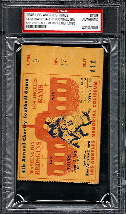 NFL Inaugural 1st Season Game NO Saints vs LA Rams Ticket Stub 9-17-1967