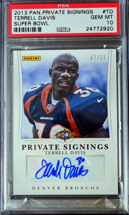 Terrell Davis Denver Broncos Autographed 2013 Topps Series 1