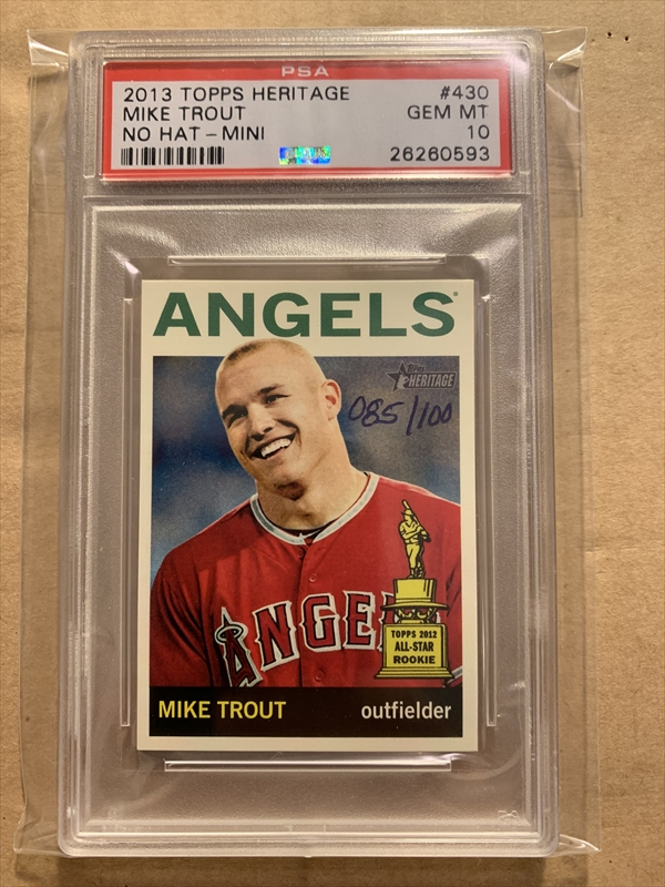 Mike Trout Autographed 2020 Topps Heritage Clubhouse Collection Jersey