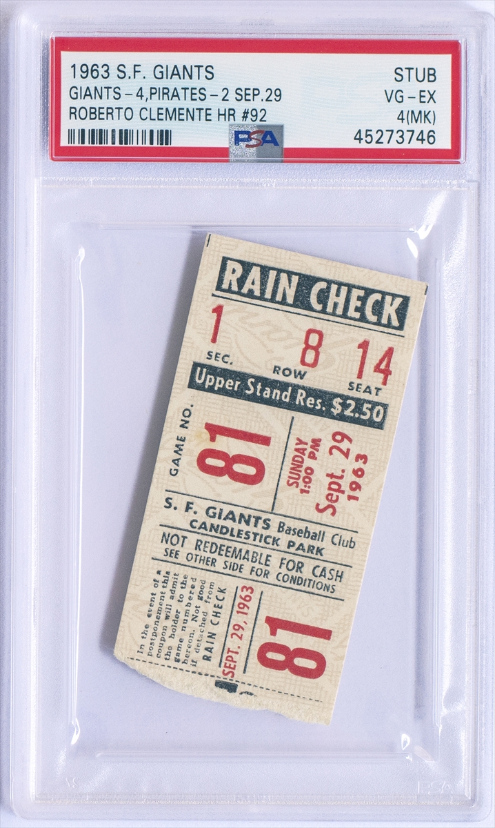 PSA Set Registry Showcase: Atlanta Braves Tickets 1966