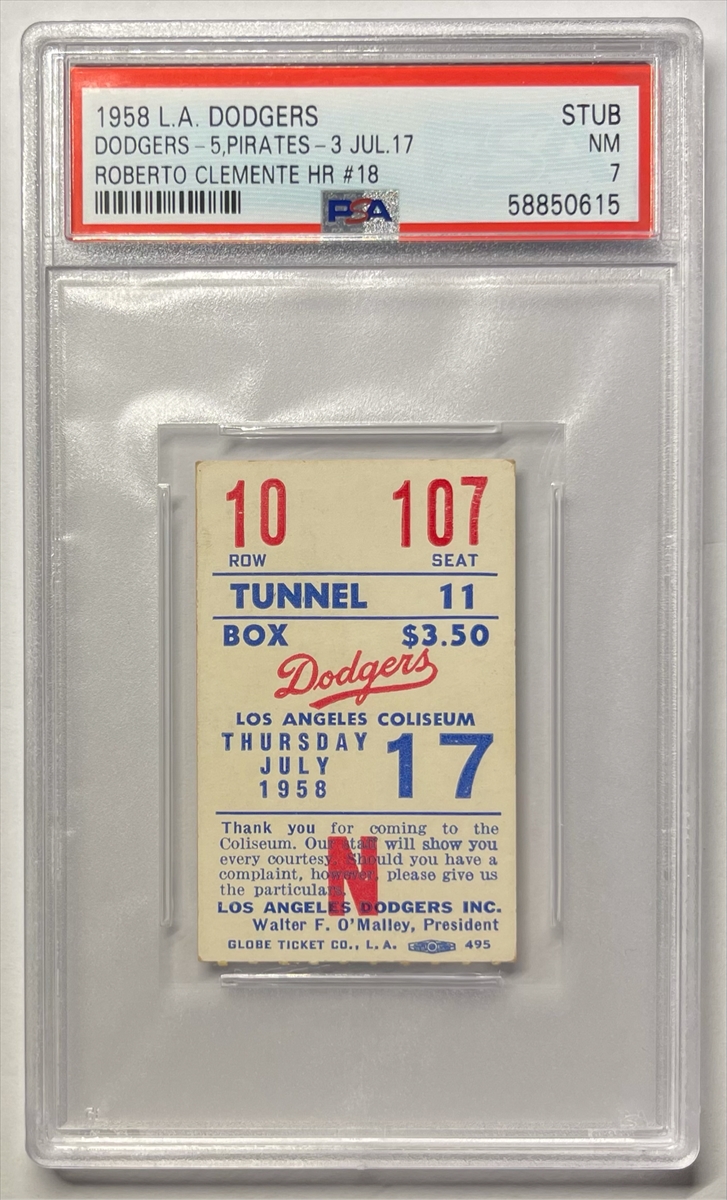 Original 1955 World Series Ticket Stub Game 7