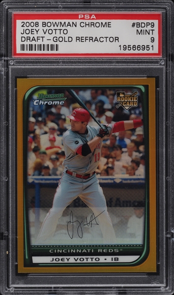 Joey Votto 2008 Topps Bowman Gold Rookie Card #204 Cincinnati