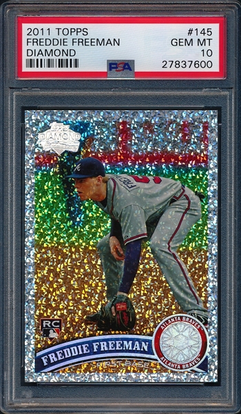 2011 Topps Freddie Freeman Rookie RC Card 145 PSA 8 