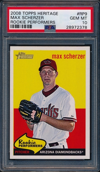 Max Scherzer Arizona Diamondbacks 2008 Topps Heritage # 519