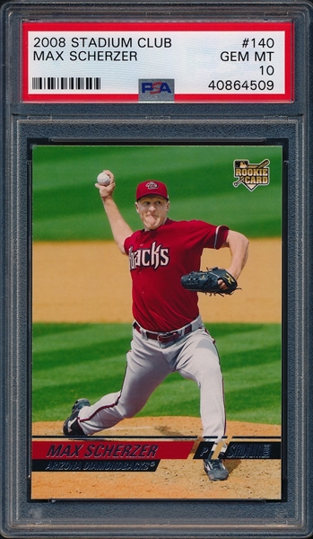 かわいい！ stadium 2008 club 599枚限定 rookie scherzer その他