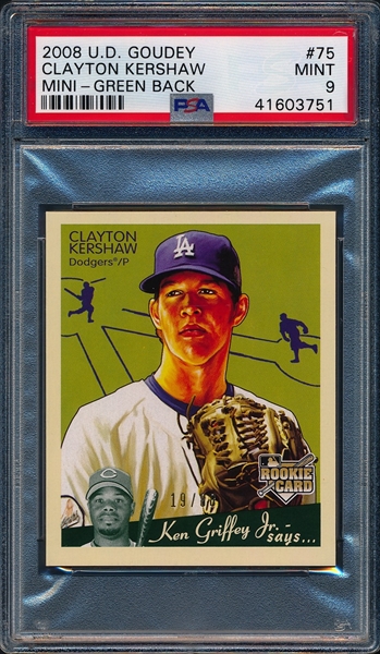 CLAYTON KERSHAW 2008 UPPER Deck Timeline Top Prospects Rookie 