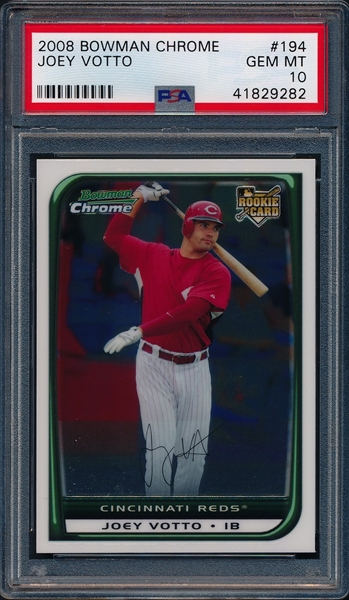 Sold at Auction: 2008 BOWMAN GOLD JOEY VOTTO ROOKIE CARD