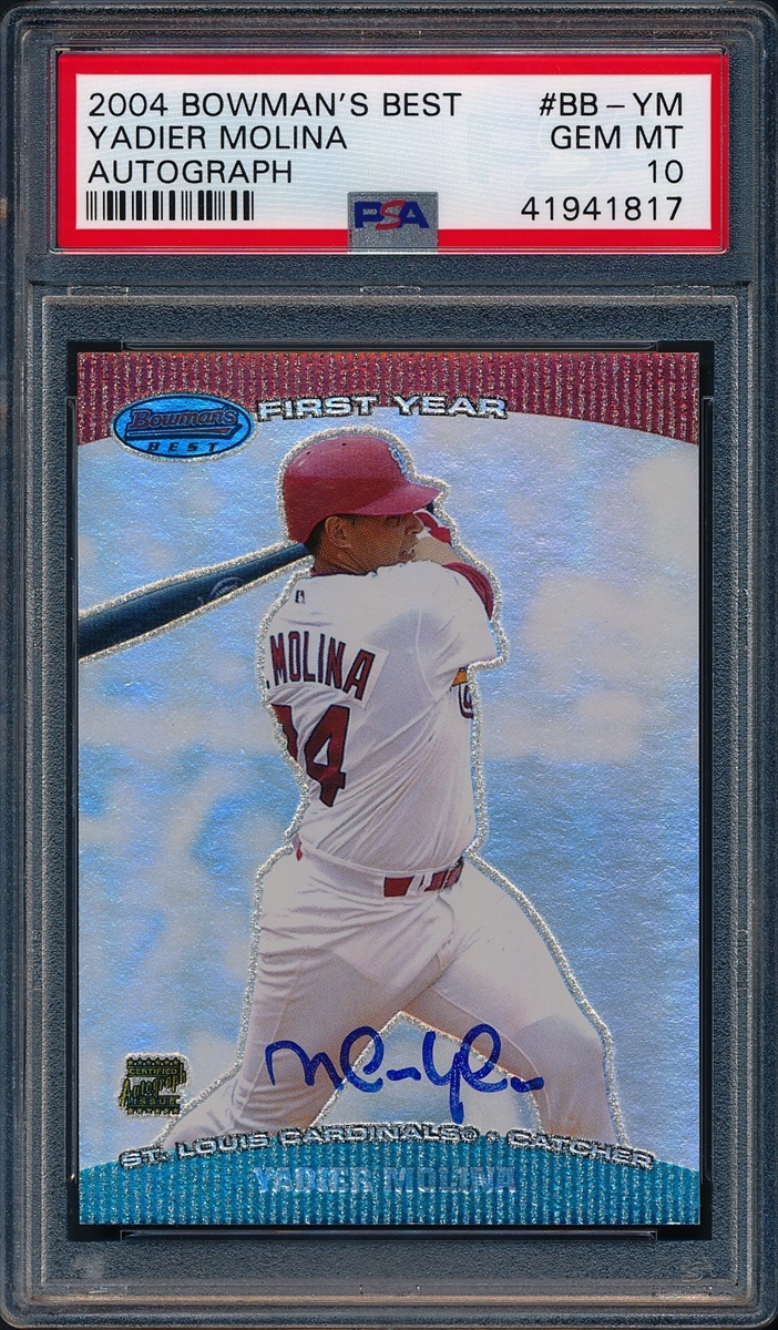 2004 Topps Chrome Gold Refractor #219 Yadier Molina Rookie Card - PSA GEM  MT 10 on Goldin Auctions