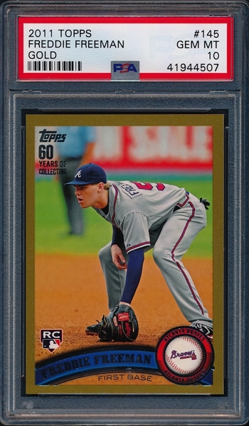 Freddie Freeman Autographed 2007 Bowman Chrome Draft Picks Gold Rookie — RSA