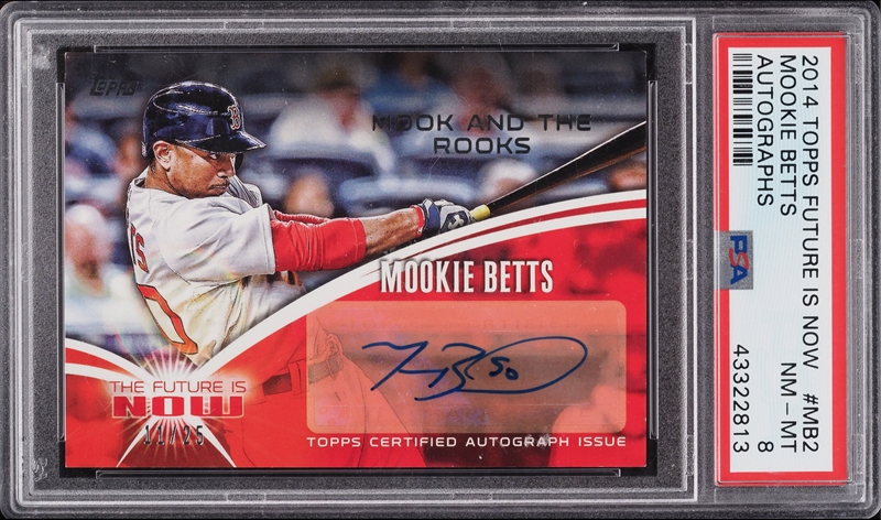 2014 National Treasures Mookie Betts (Patch Autograph Gold) #210, Lot  #57866