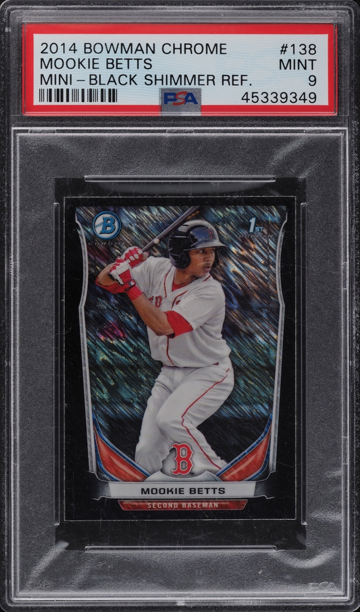 Mookie Betts 2014 Bowman Chrome Mini Refractor Autograph Card #BM-BRS4  PSA/DNA 10 (Red)