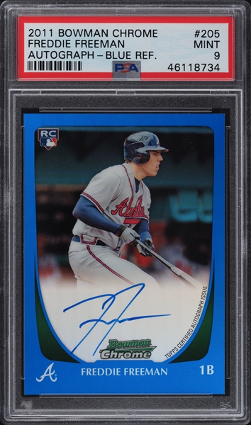 Freddie Freeman 2010 Topps Bowman Platinum Rookie RC Autograph Superfractor  1/1