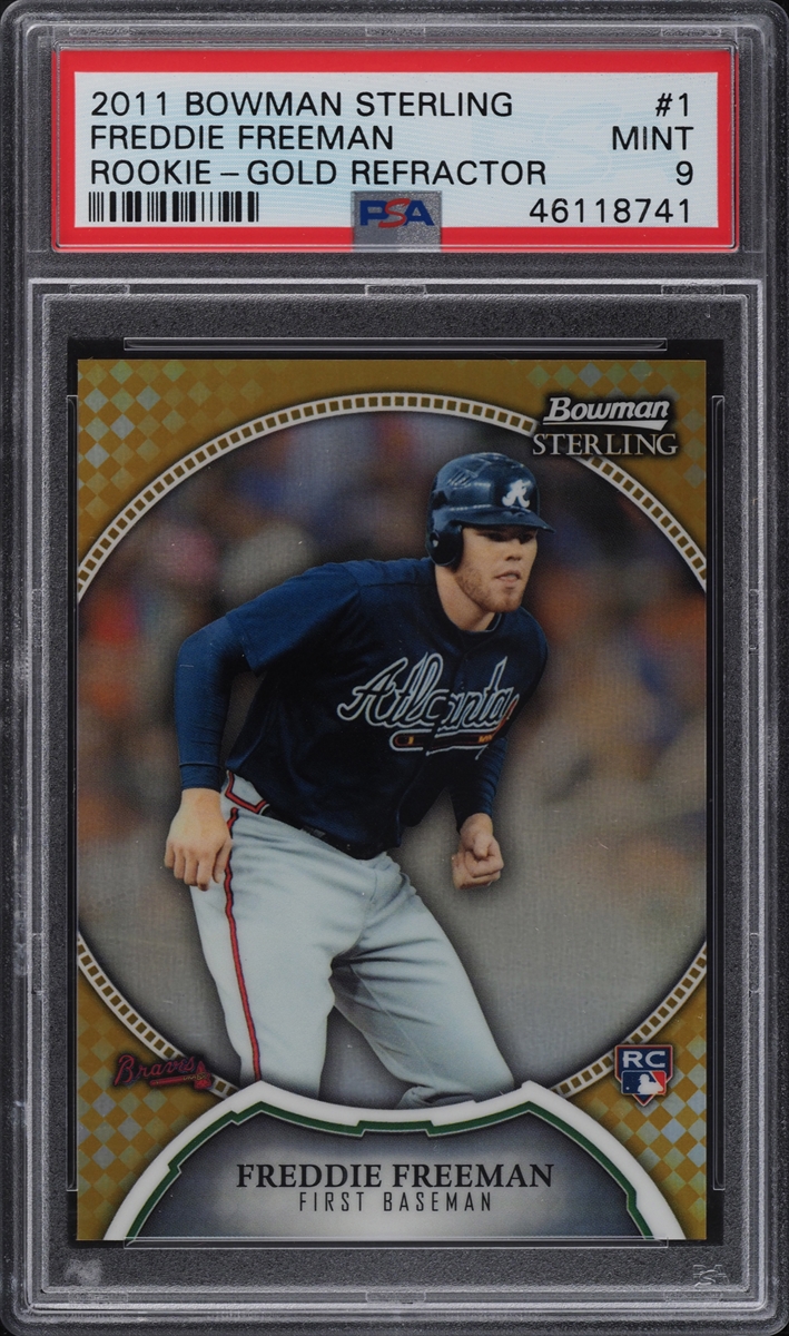 Freddie Freeman Autographed 2007 Bowman Chrome Draft Picks Gold