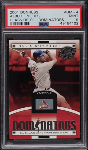 Albert Pujols St. Louis Cardinals 2001 Donruss The Rookies # R97 Rookie Card