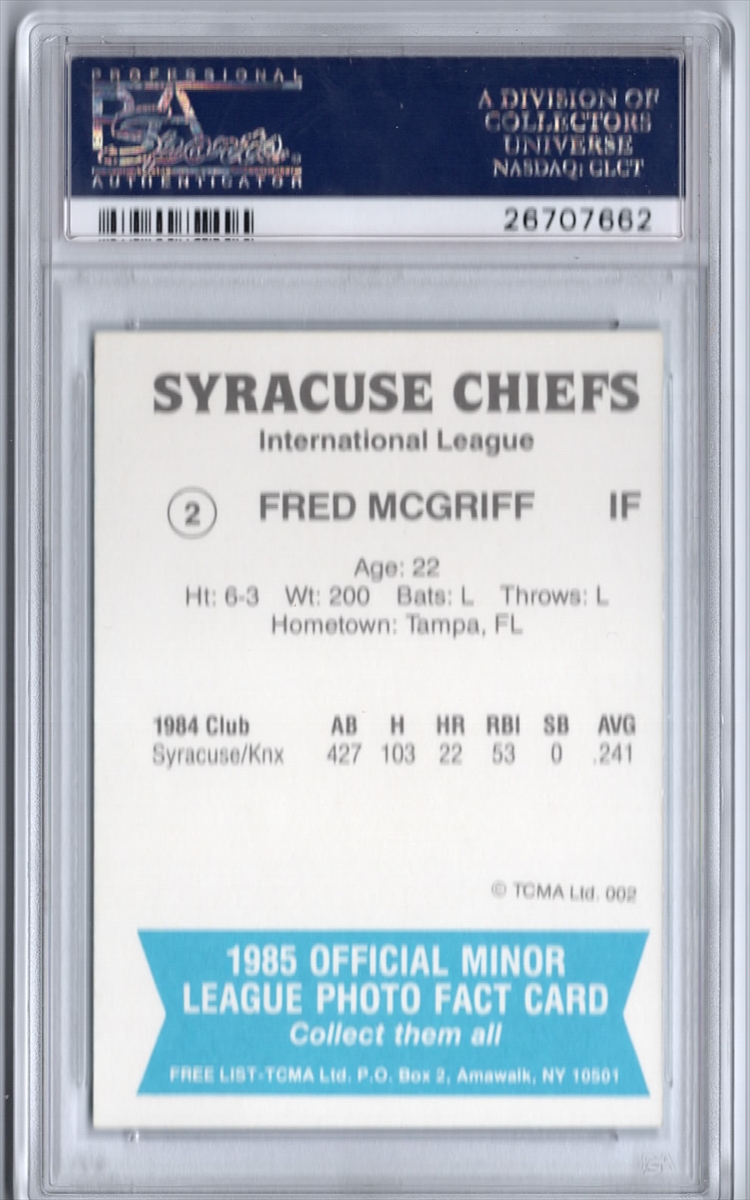 Fred McGriff Gallery  Trading Card Database