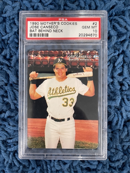 Jose Canseco Signed 1988 Mother's Cookies Baseball Card - Oakland