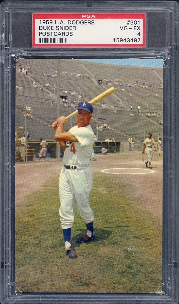 1959 L.A. Dodgers Postcards Gil Hodges