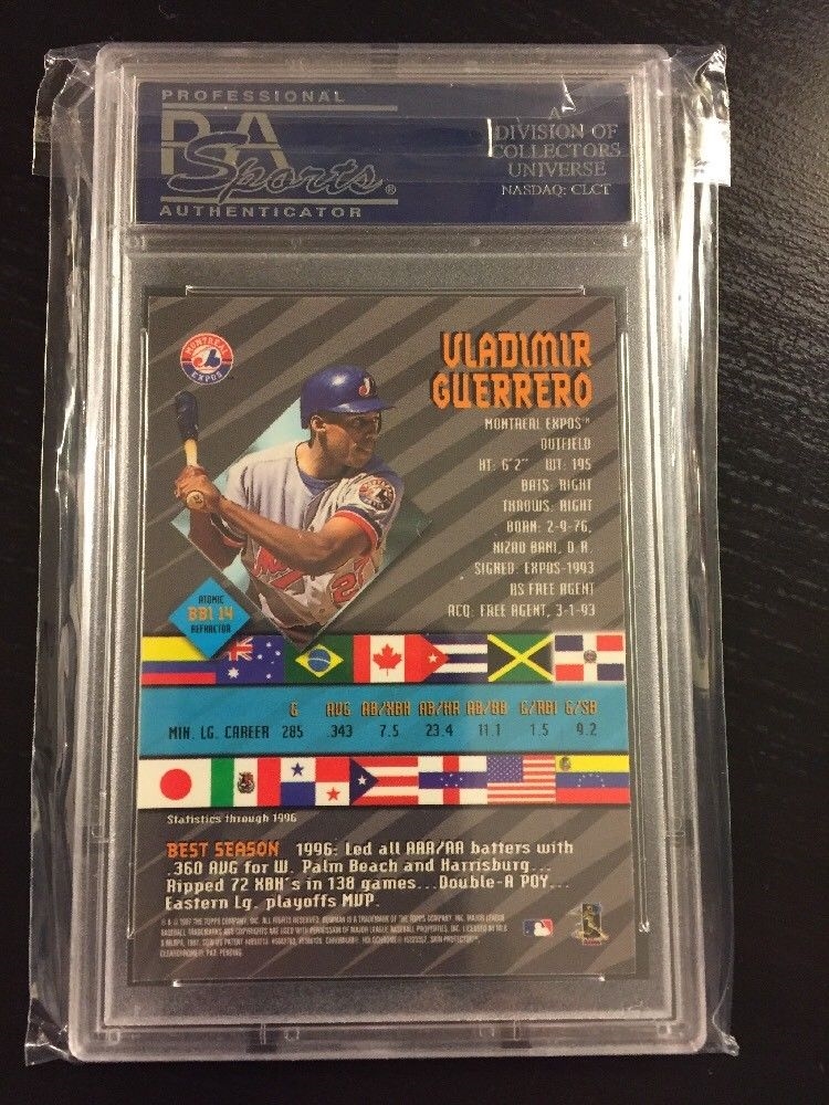 Vladimir Guerrero Autographed Expos 1999 Pacific Baseball Card