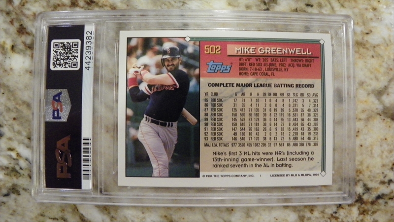  1995 Topps # 215 Mike Greenwell Boston Red Sox