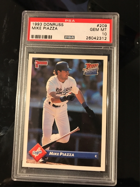 Mike Piazza 1993 NL Rookie Of The Year Signed Los Angeles Dodgers Jers —  Showpieces Sports