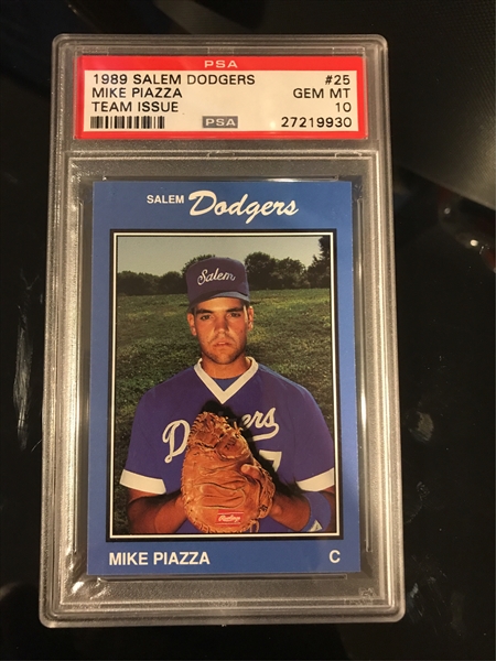 Mike Piazza Signed Dodgers 32 x 37 Custom Framed Jersey (PSA COA)
