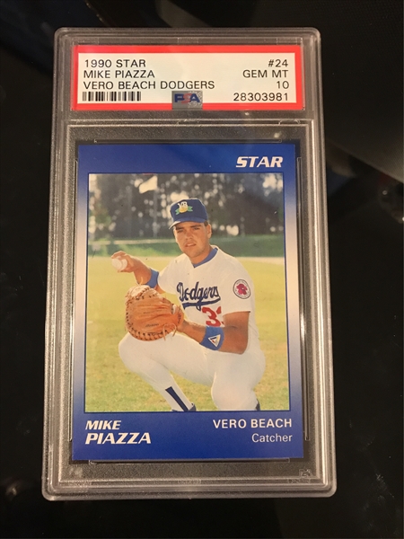 Dodgers Mike Piazza Authentic Signed Card 1993 Donruss #209 PSA Slabbed
