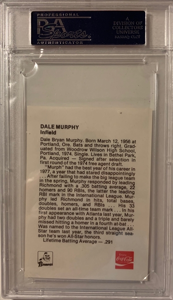 1983 Atlanta Braves Police Dale Murphy