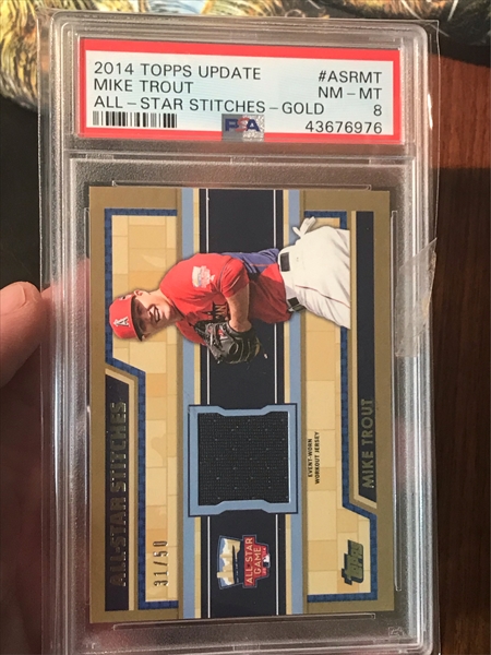 2014 Topps Update All Star Stitches ASRMT Mike Trout All-Star Game Jersey