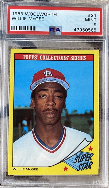 Signed Willie Mcgee 21 1986 Super Star TOPPS Collectors 